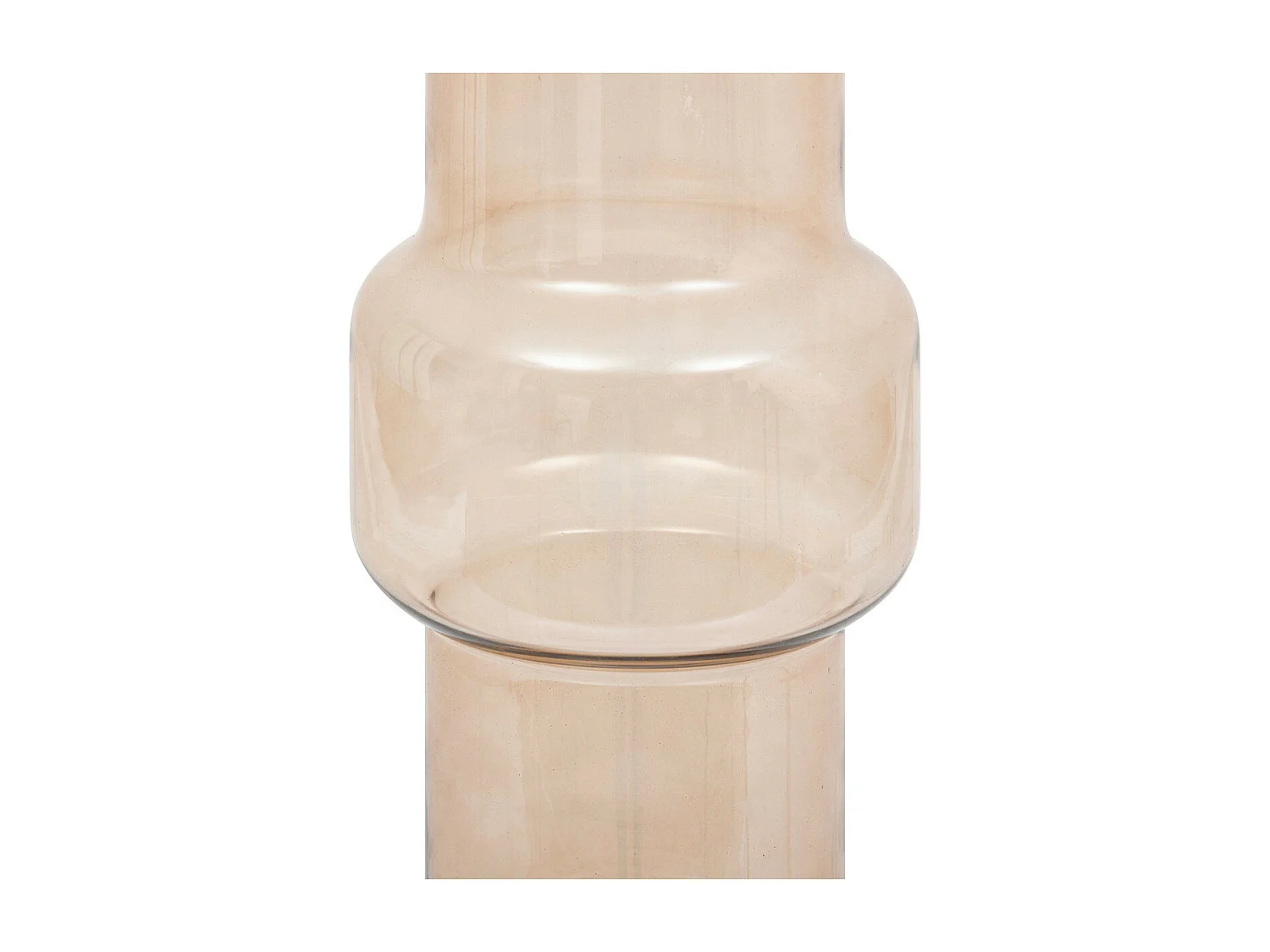 Vase en verre modelé Rose clair  H  30 cm