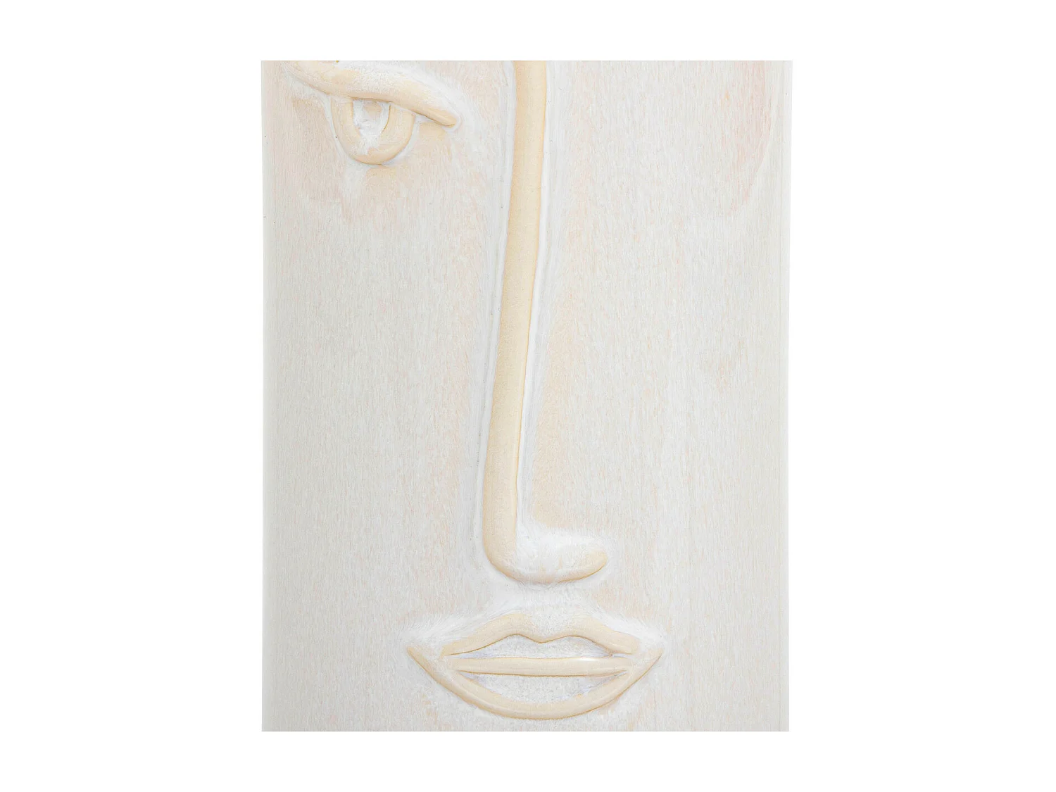 Vase Visage en céramique émaillée Blanche H 25 cm