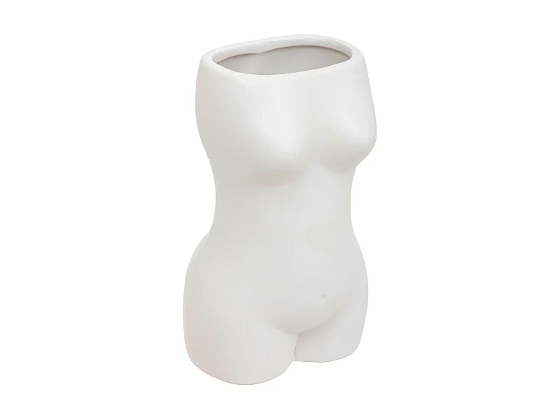 Vase Objet déco en céramique Blanche H 17 cm