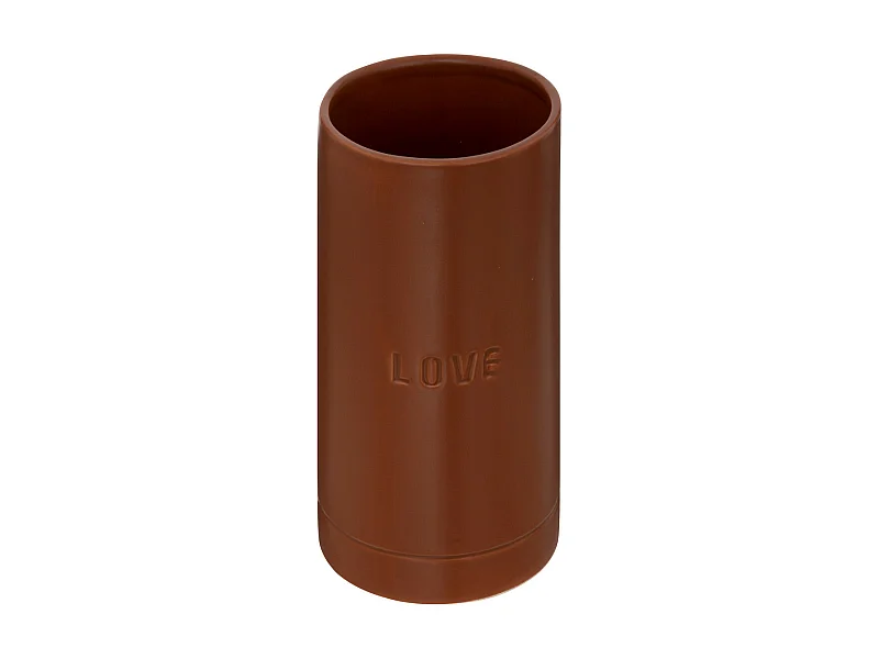 Vase en Céramique émaillée Marron Caramel D 10 x H 20 cm