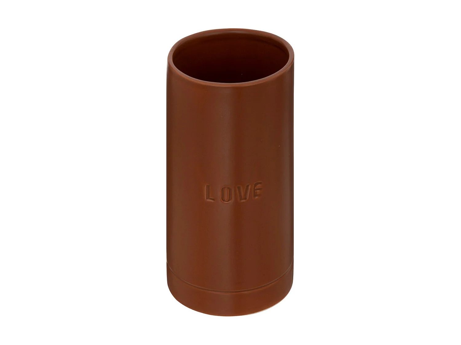 Vase en Céramique émaillée Marron Caramel D 10 x H 20 cm