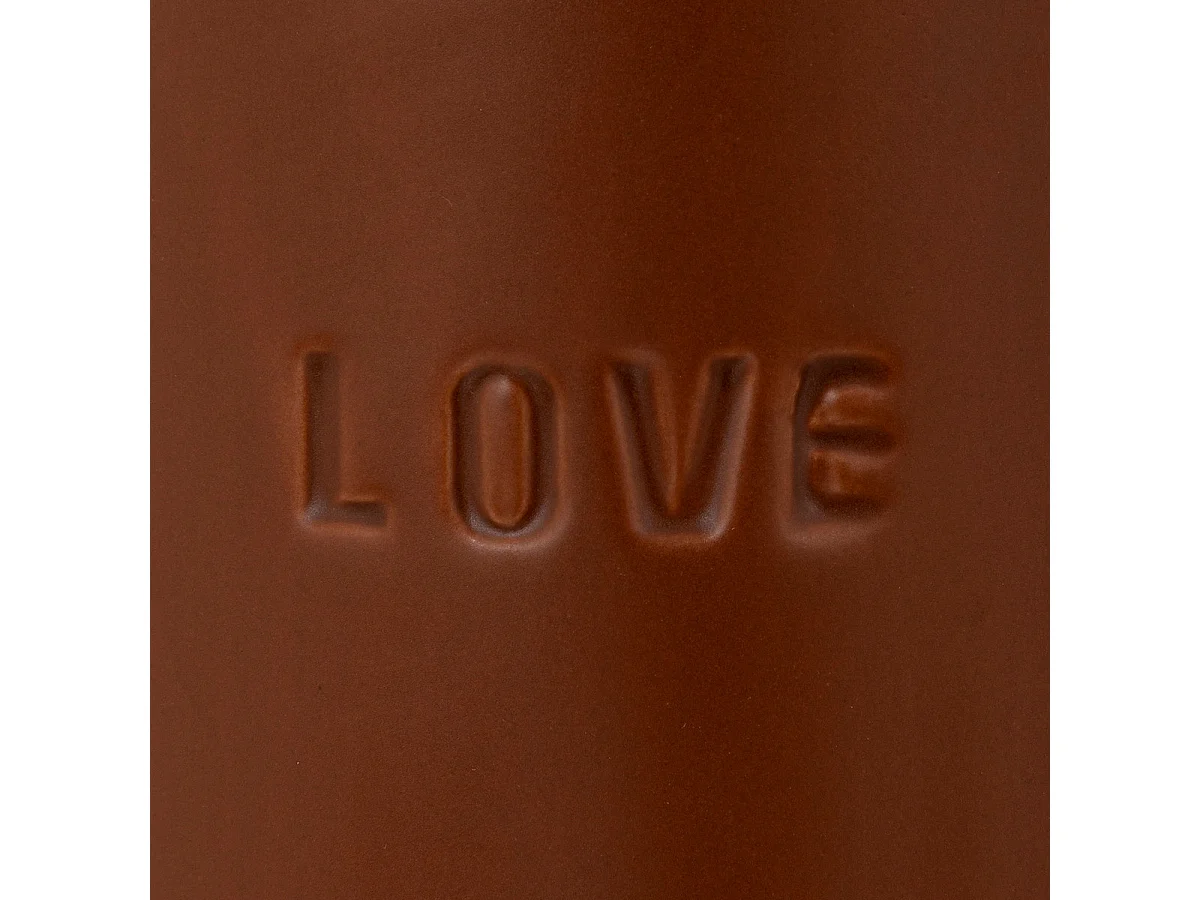 Vase en Céramique émaillée Marron Caramel D 10 x H 20 cm