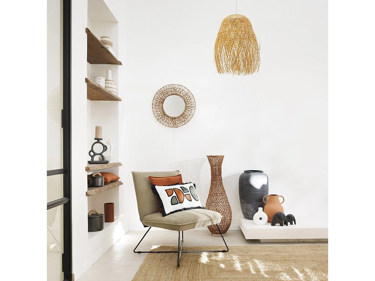 Vase en Céramique émaillée Marron Caramel D 10 x H 20 cm