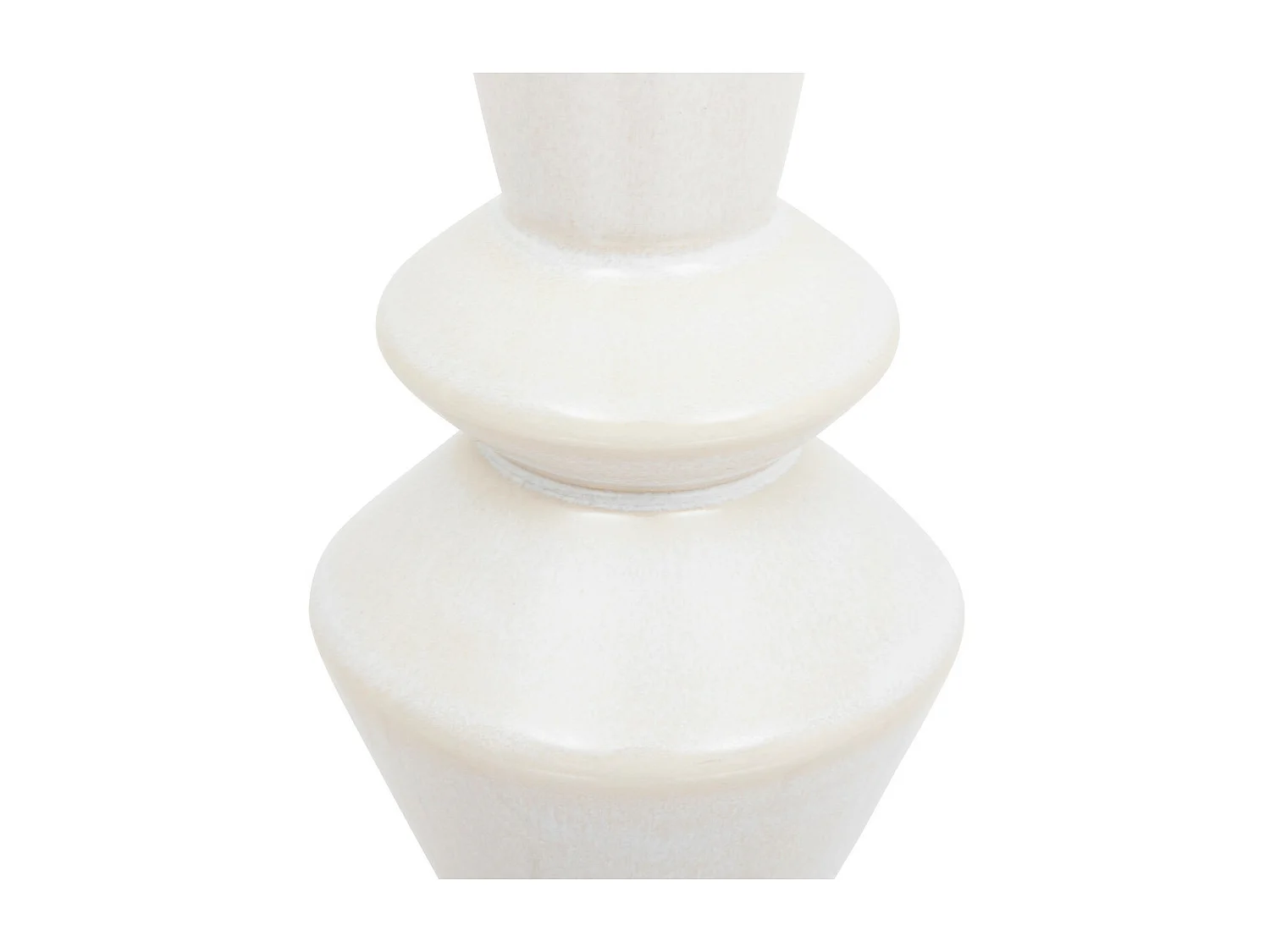 Vase Petit Soliflore en céramique émaillée Blanche H 14 cm