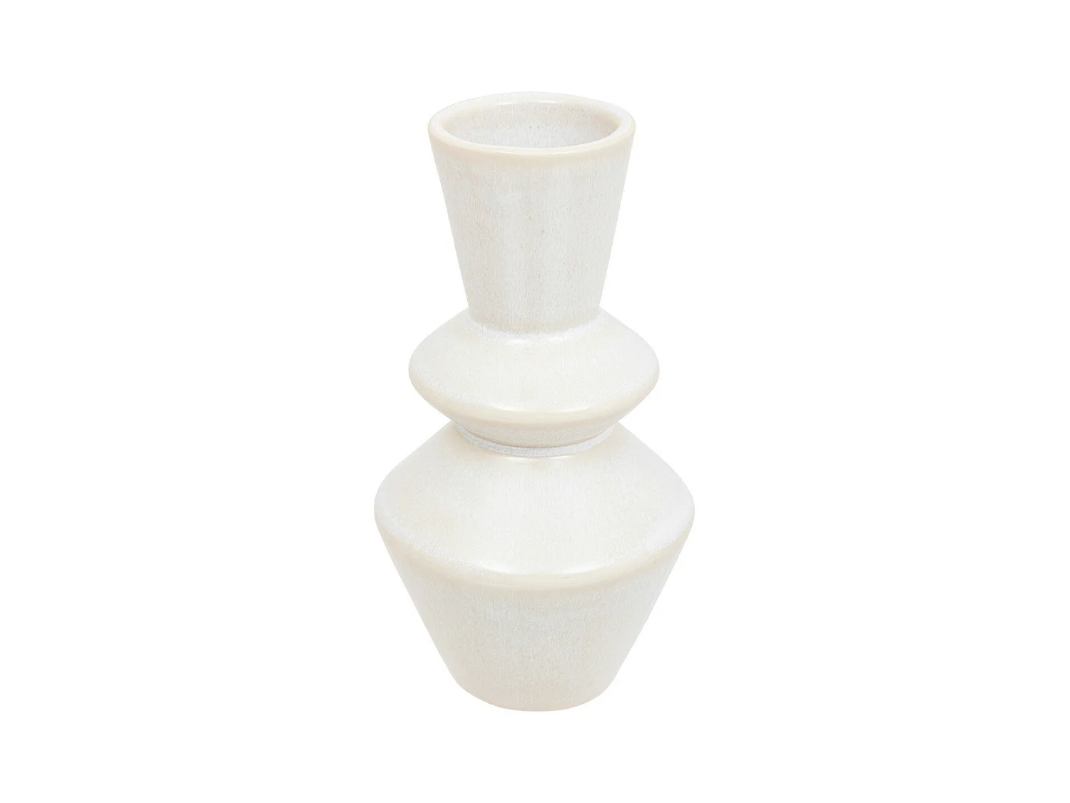 Vase Petit Soliflore en céramique émaillée Blanche H 14 cm