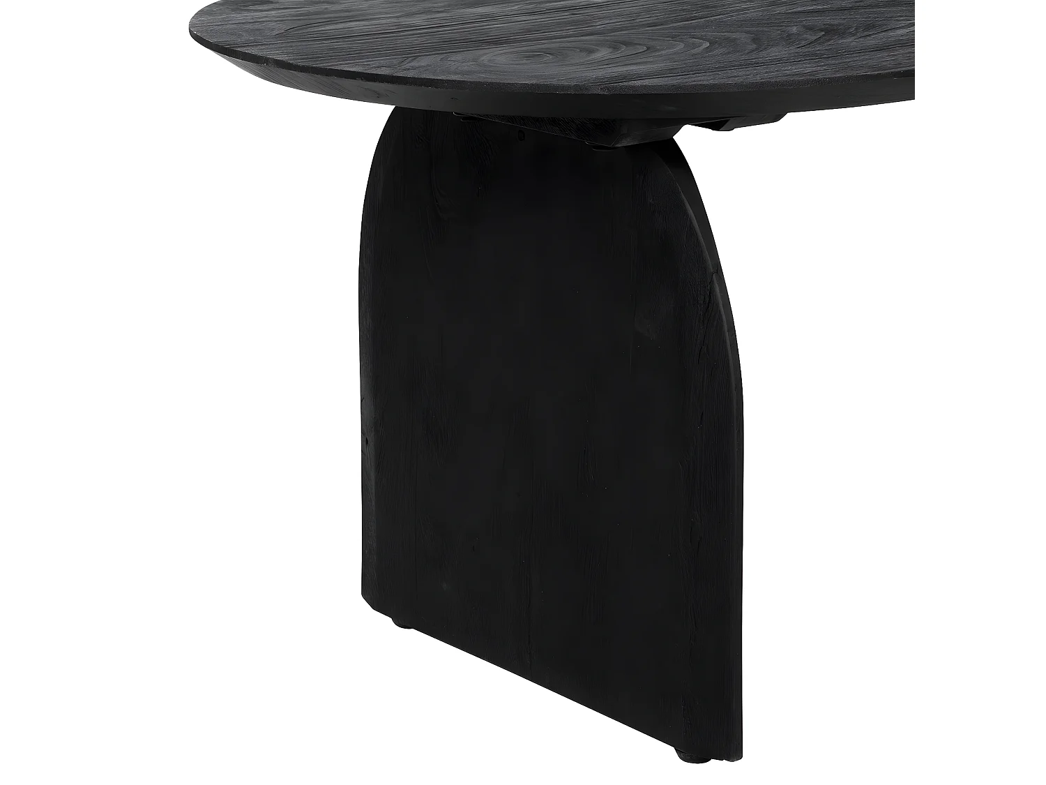 Table basse en bois de Manguier Noir finition texturée 120 x 60 cm