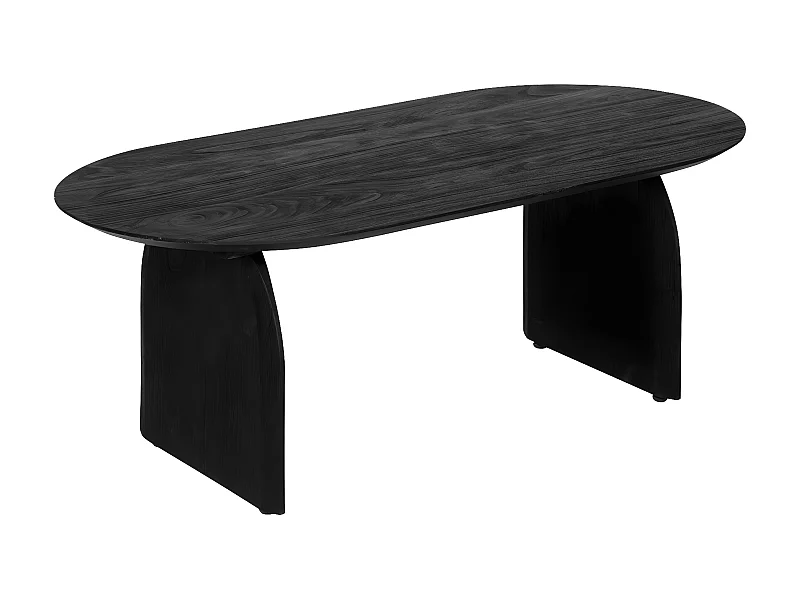 Table basse en bois de Manguier Noir finition texturée 120 x 60 cm