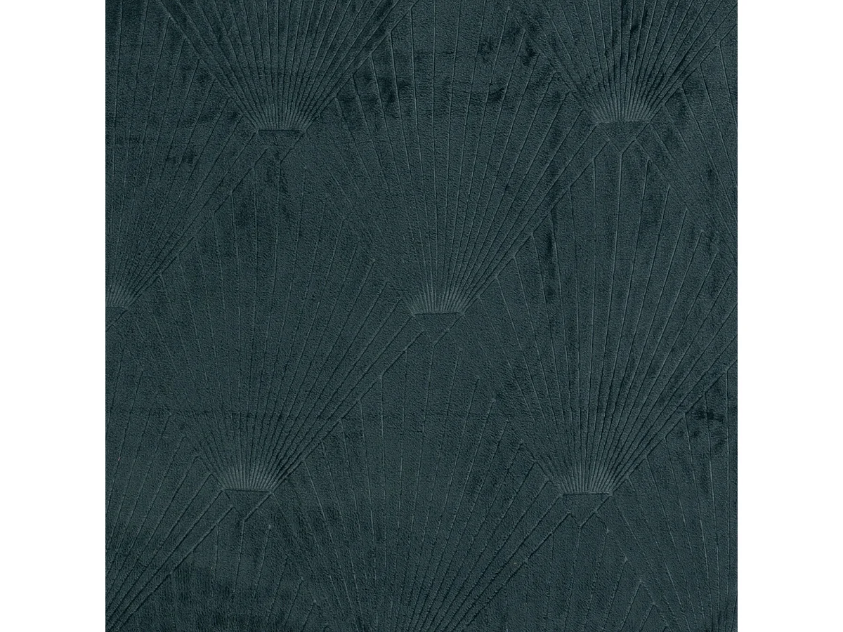 Plaid Flanelle Vert Cèdre motifs art déco en relief 125 x 150 cm