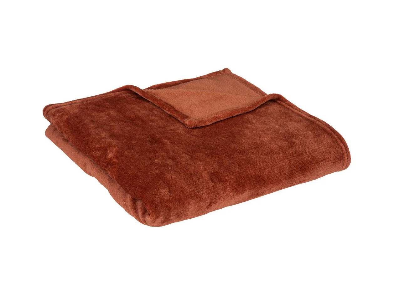 Plaid Flanelle Terracotta 130 x 180 cm
