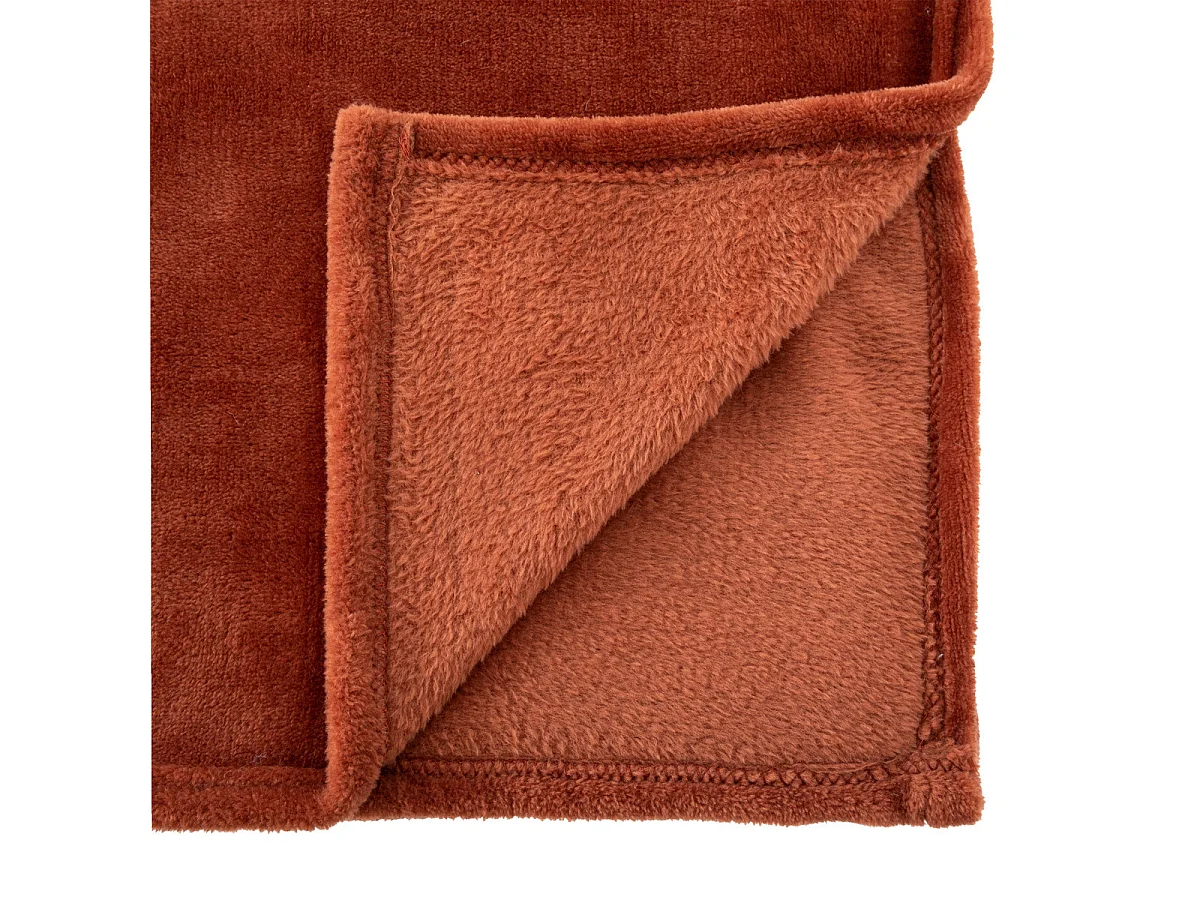 Plaid Flanelle Terracotta 130 x 180 cm