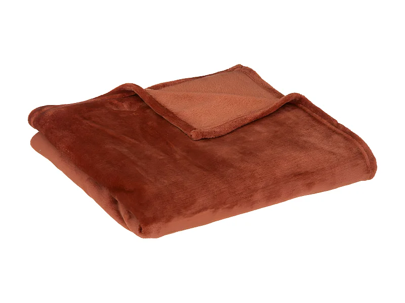 Plaid Flanelle Terracotta  125 x 150 cm