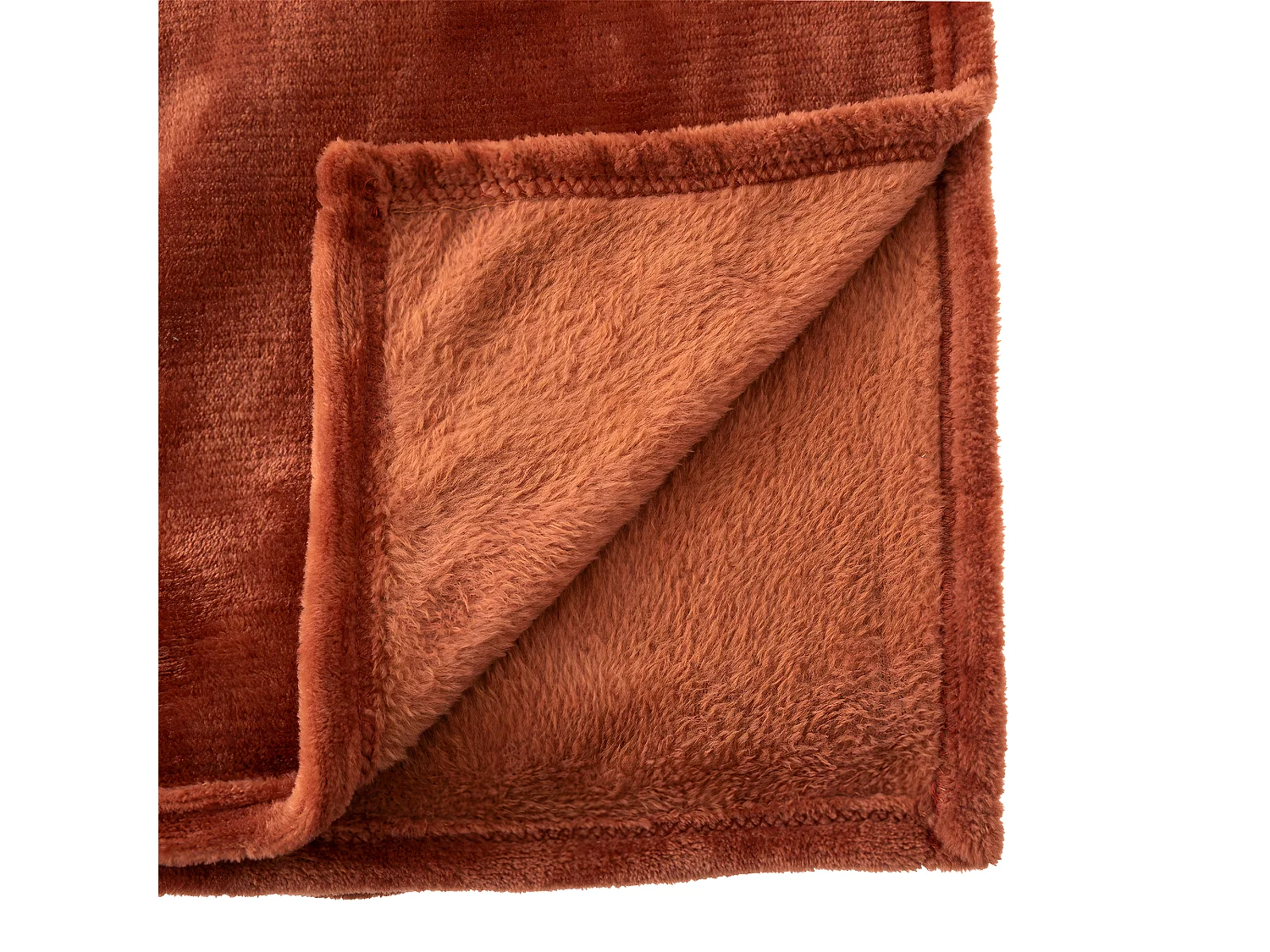 Plaid Flanelle Terracotta  125 x 150 cm