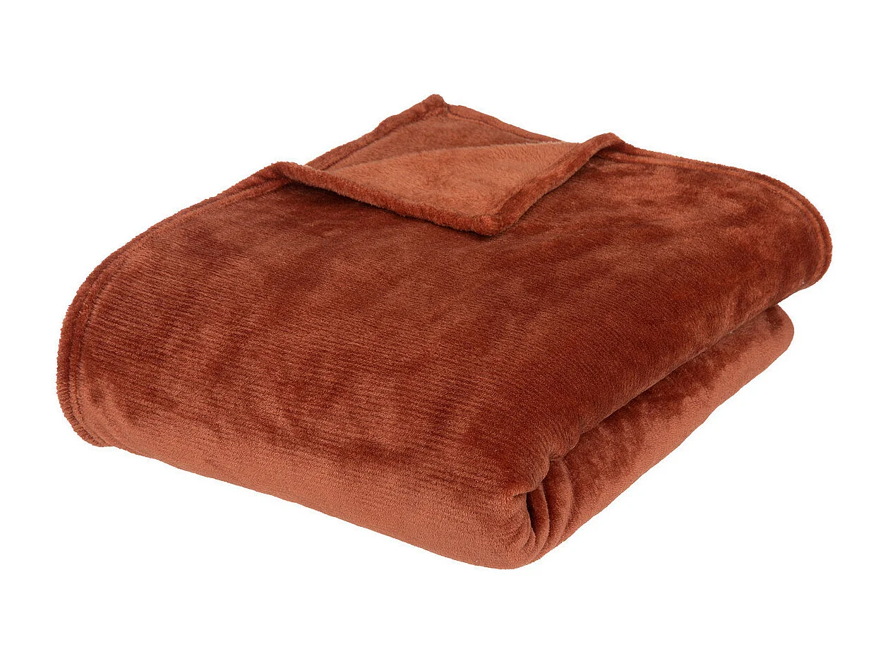 Plaid Flanelle Terracotta 180 x 230 cm