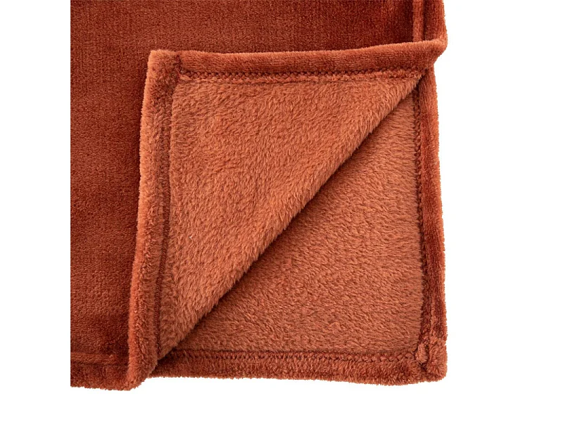 Plaid Flanelle Terracotta 180 x 230 cm