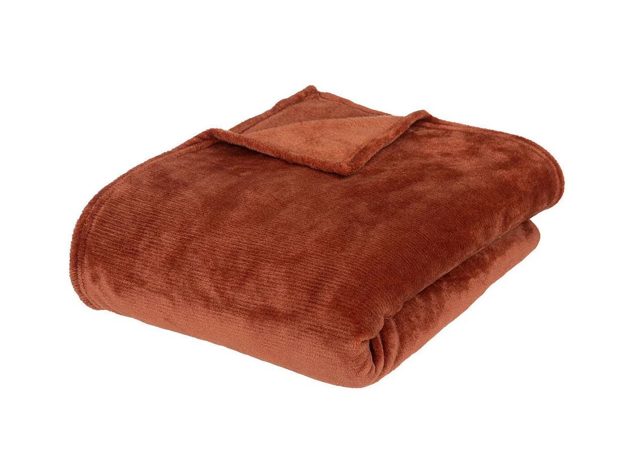 Plaid Flanelle Terracotta 180 x 230 cm