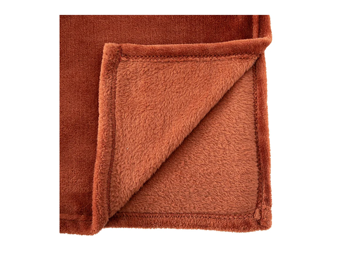 Plaid Flanelle Terracotta 180 x 230 cm