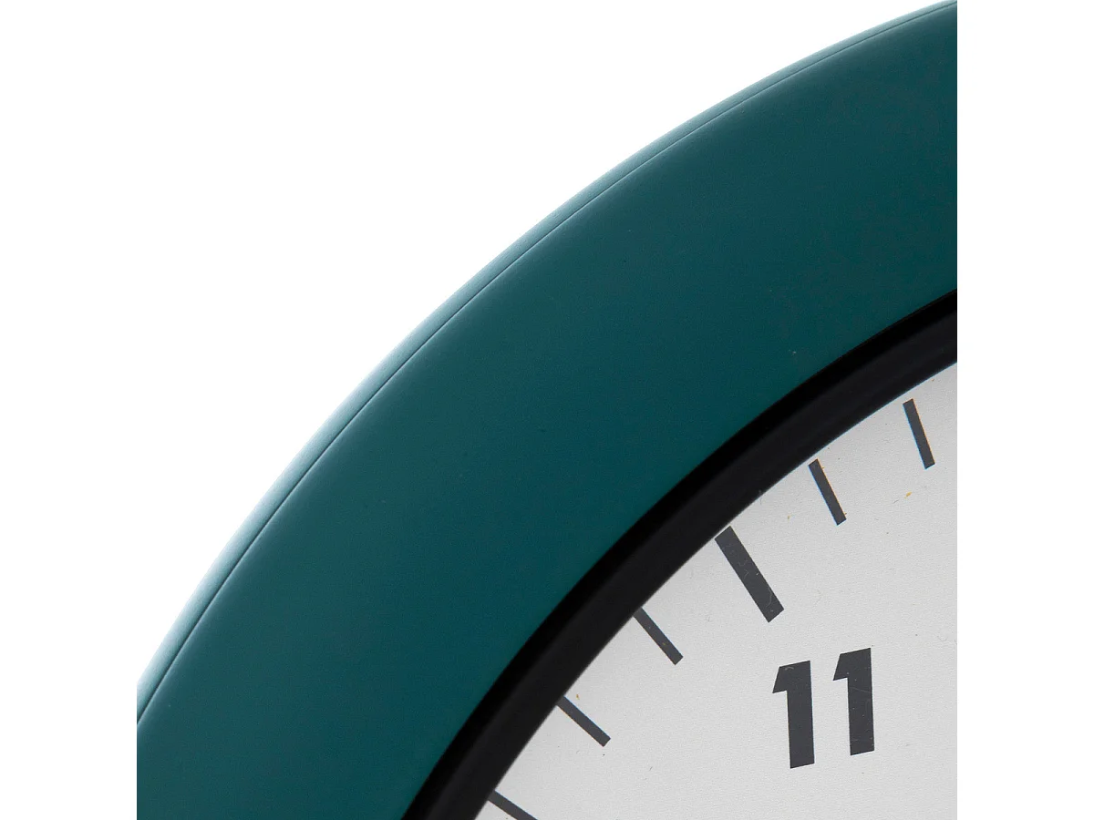 Pendule murale Rétro & Vintage Bleu canard D 28 cm