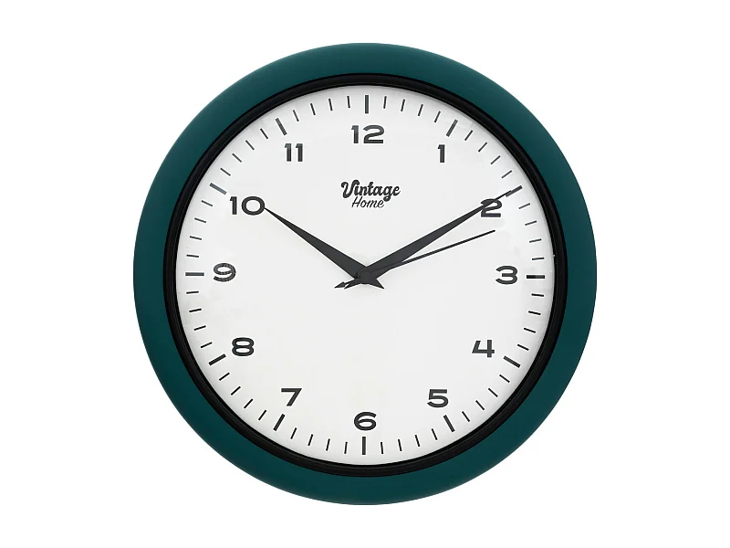 Pendule murale Rétro & Vintage Bleu canard D 28 cm