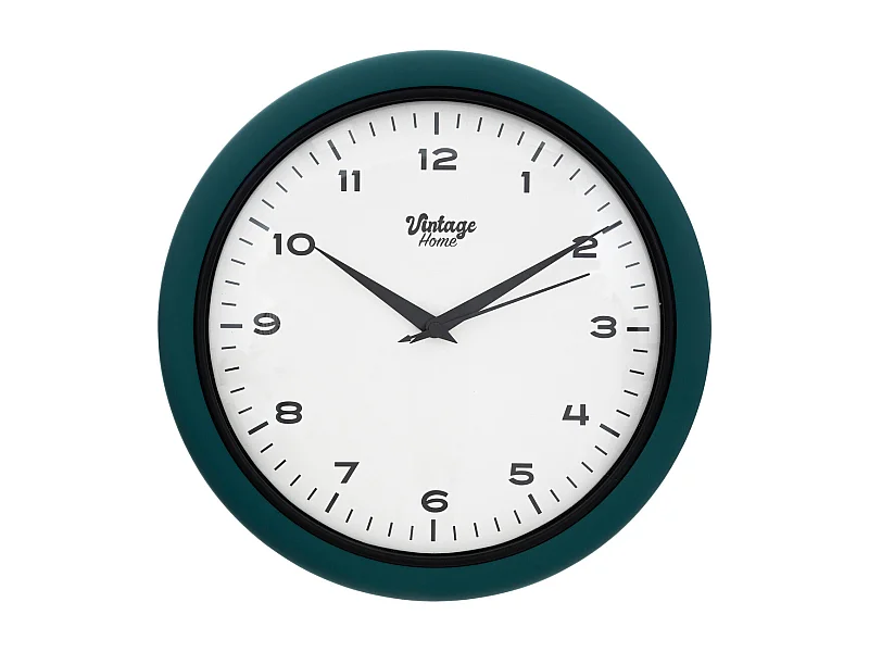 Pendule murale Rétro & Vintage Bleu canard D 28 cm