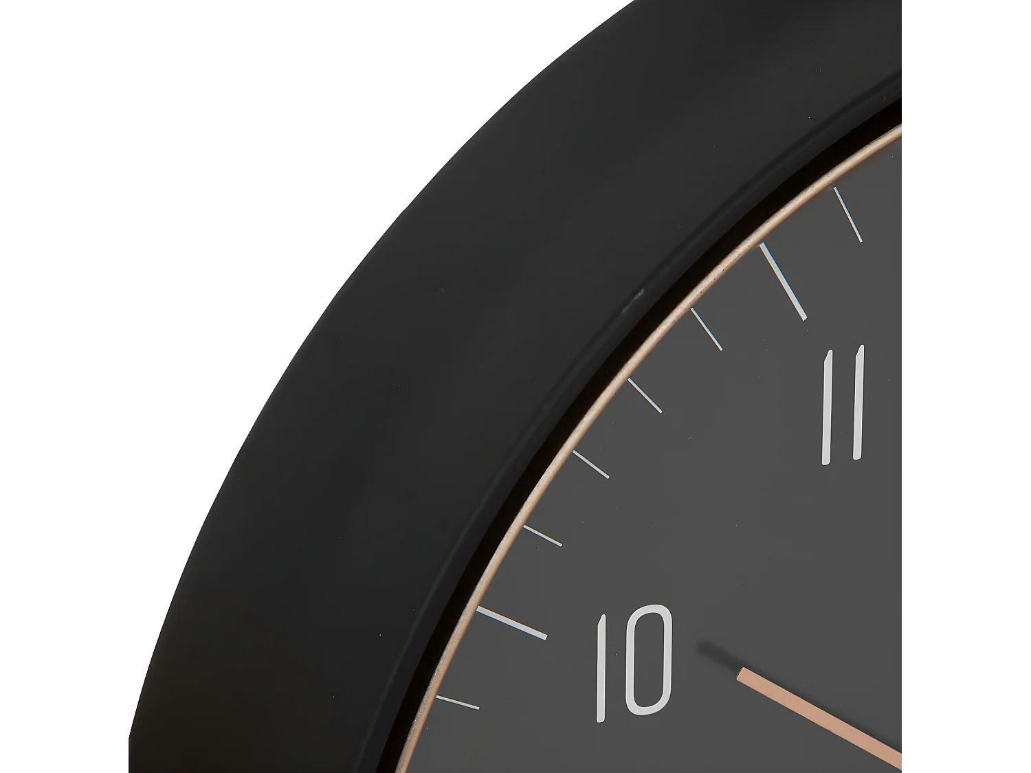 Pendule murale Noire et Laiton D 29 cm