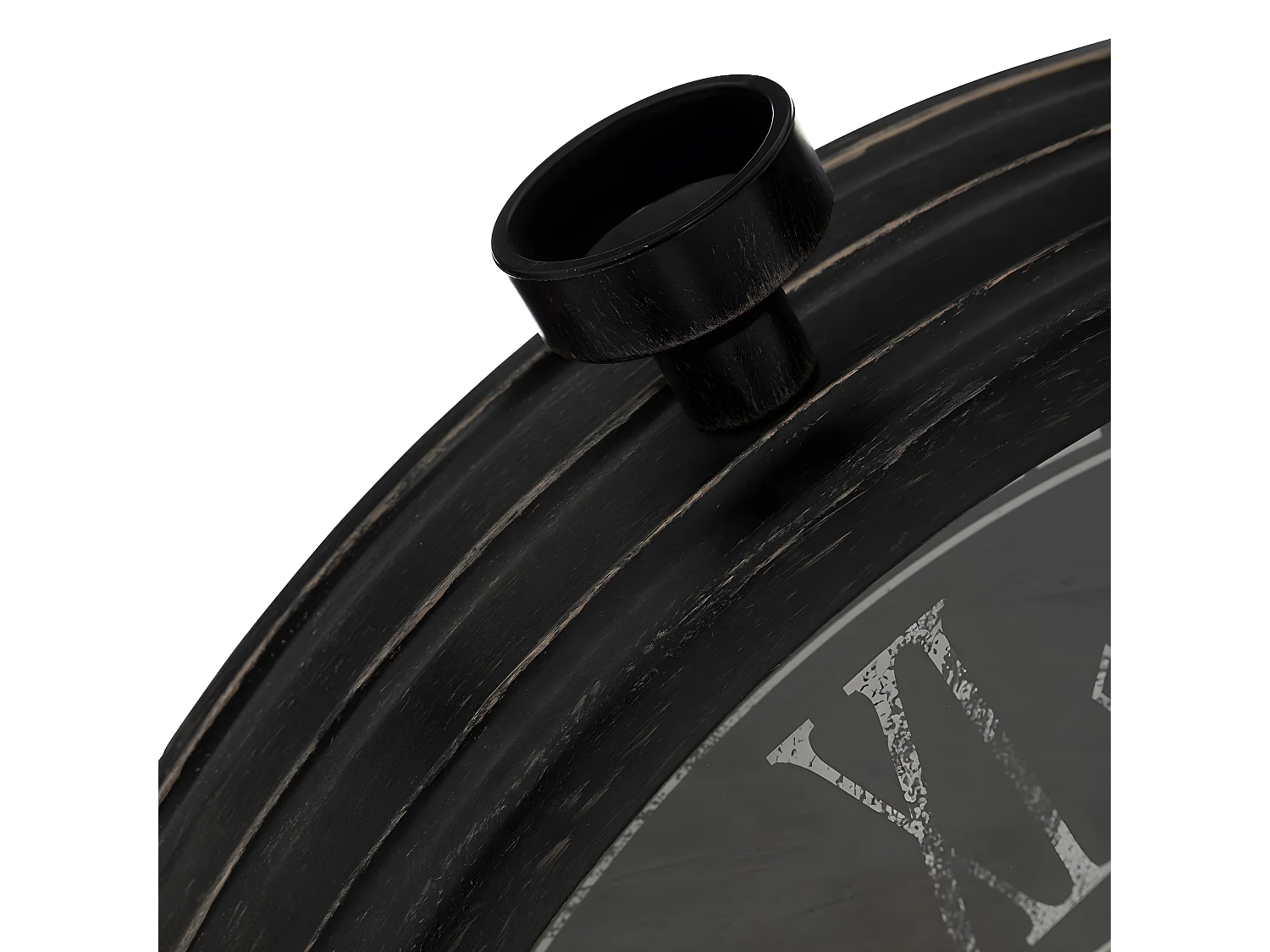 Grande Pendule murale forme gousset avec rouages mobiles D 60 cm