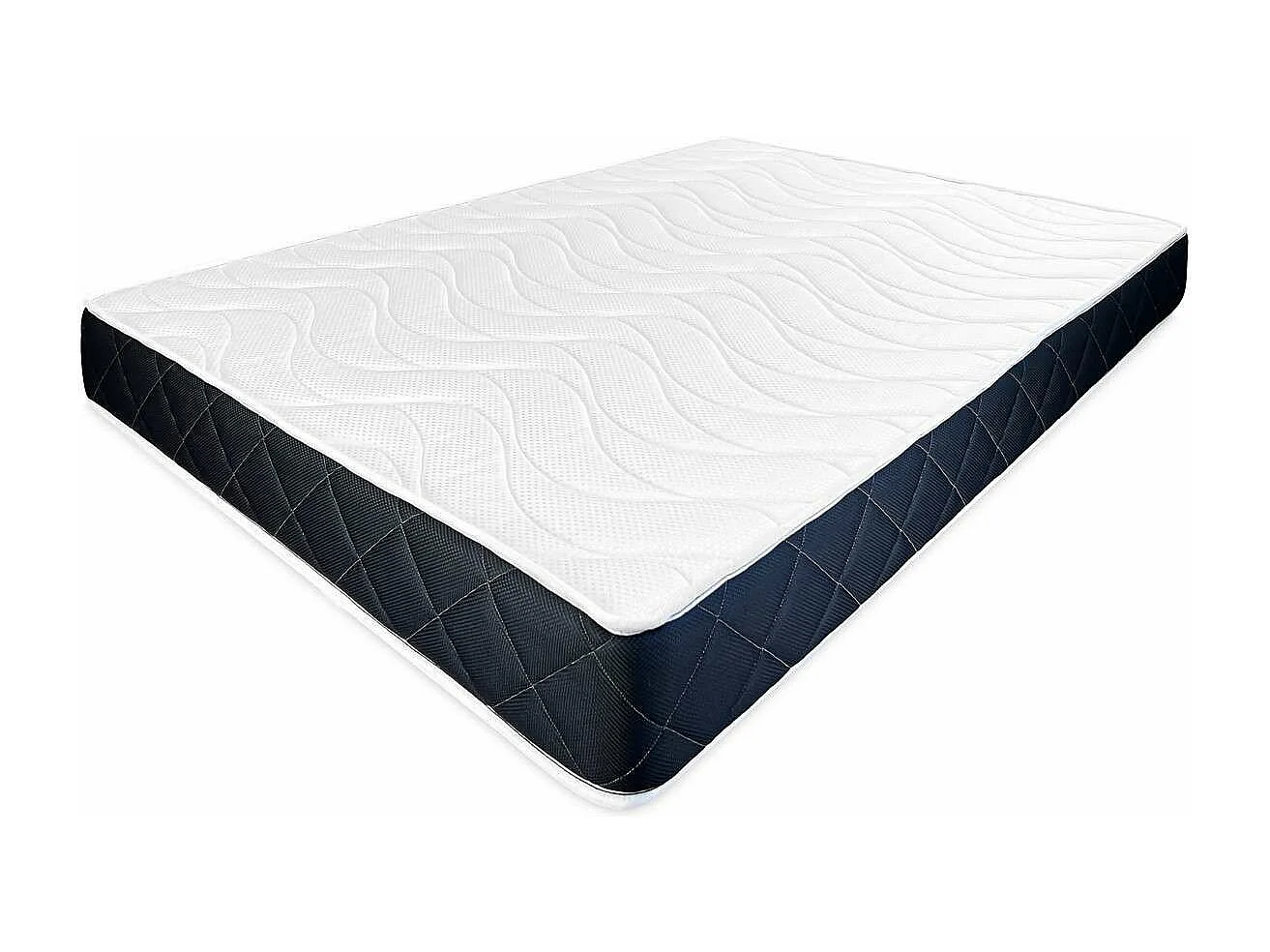 Colchon viscoblack, Viscoelastico, 150x190, Blanco/Negro, Alta Gama, Transpirable, Altura 20cm AMUEBLATE ONLINE