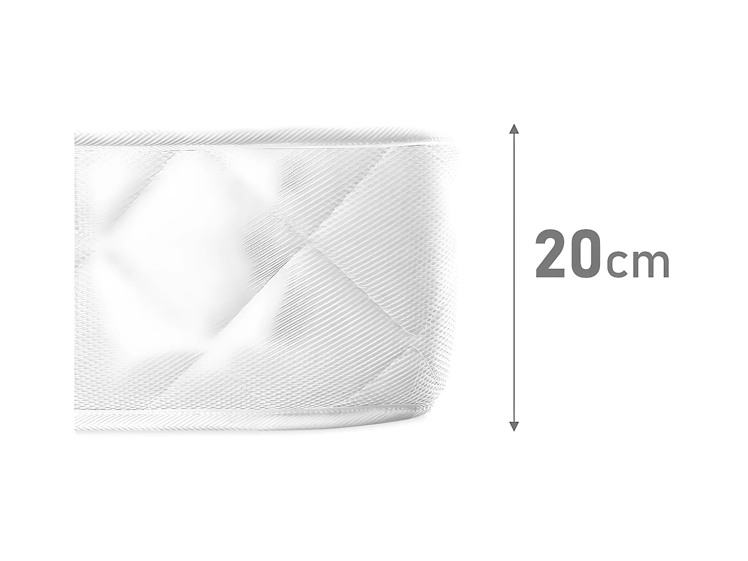 Colchon viscowhite Viscoelastico AMUEBLATEONLINE (200CM X 200CM X 20CM ALTO)