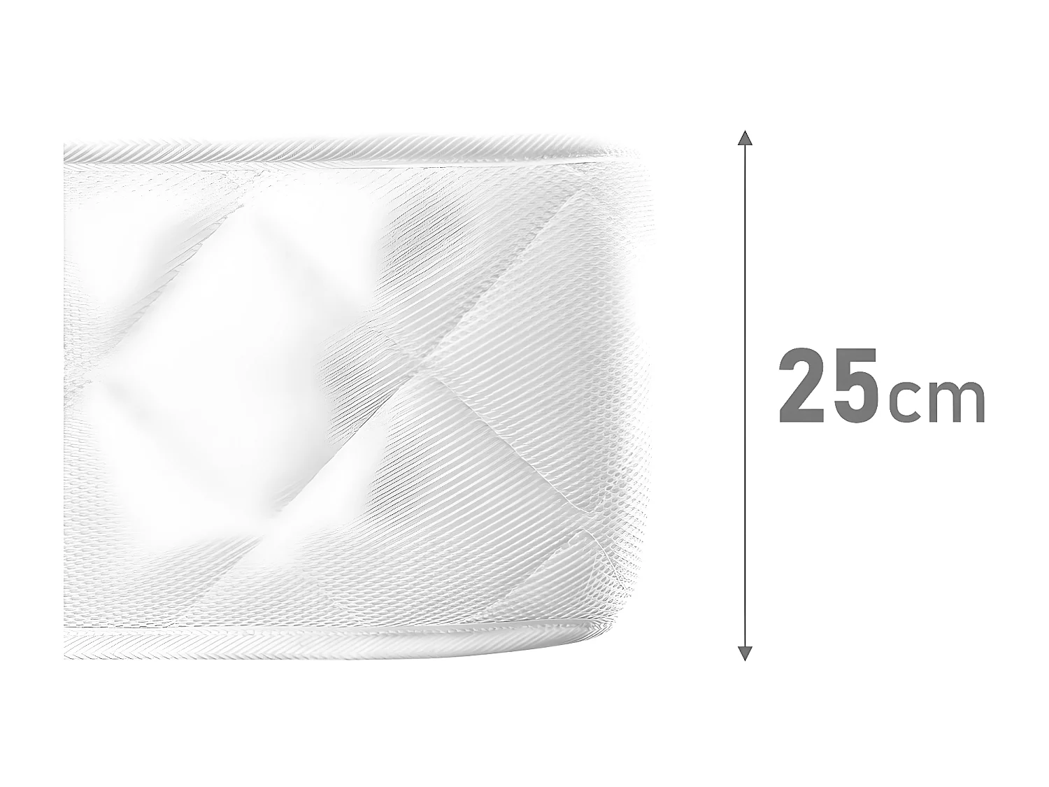 Colchon viscowhite Viscoelastico AMUEBLATEONLINE (150CM X 190CM X 25CM ALTO)