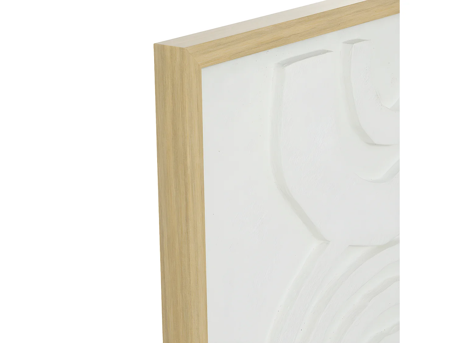 Déco murale tout en relief avec cadre en bois 50 x 70 cm