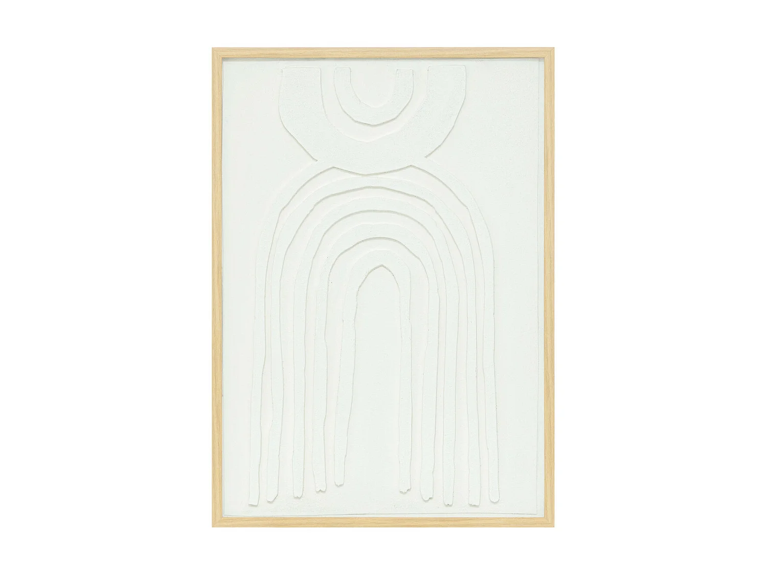 Déco murale tout en relief avec cadre en bois 50 x 70 cm