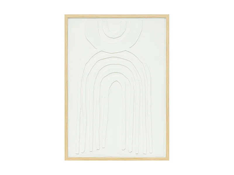 Déco murale tout en relief avec cadre en bois 50 x 70 cm