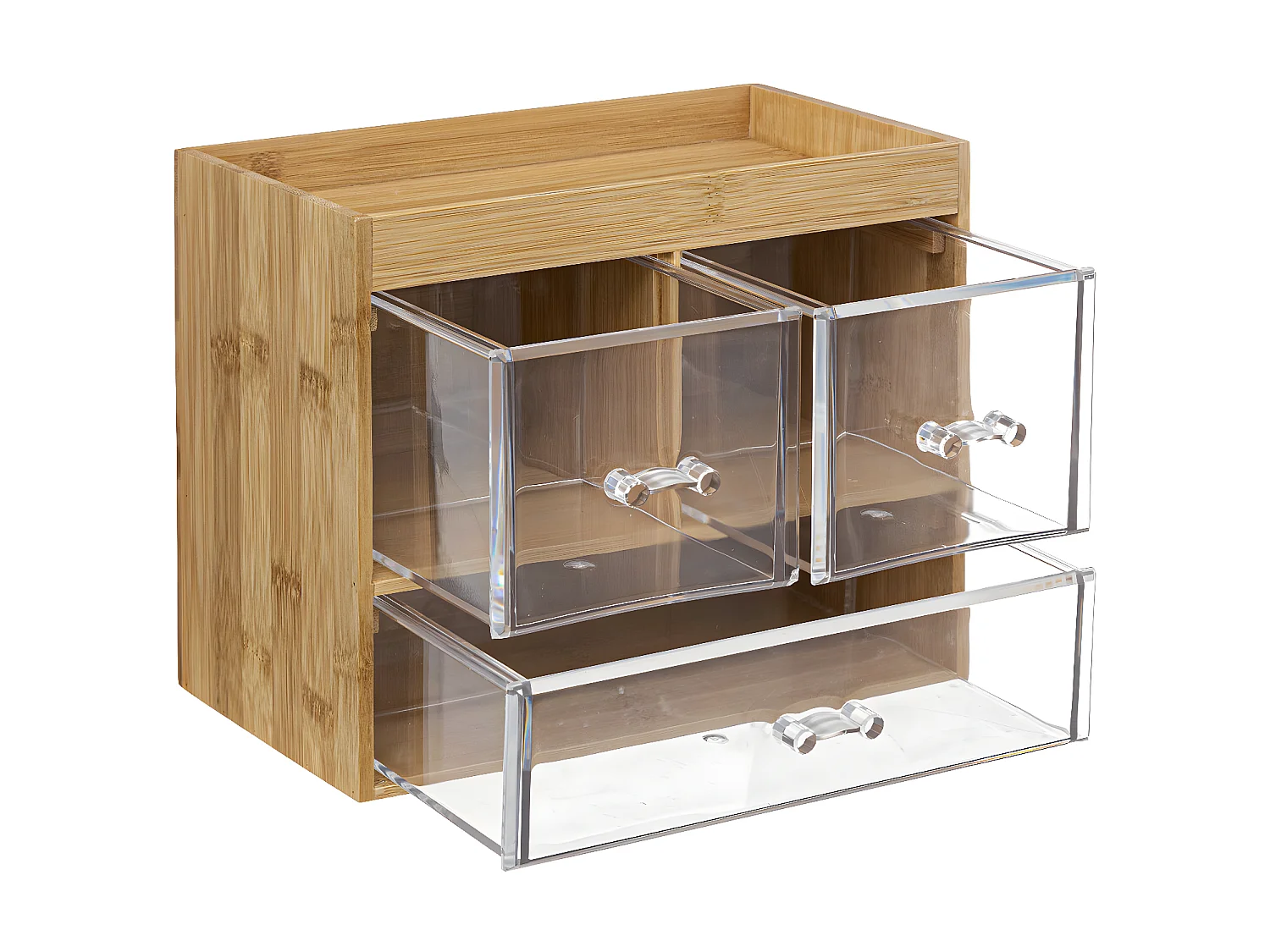 Organiseur à Bijoux ou Make Up Boite 3 tiroirs en Bambou