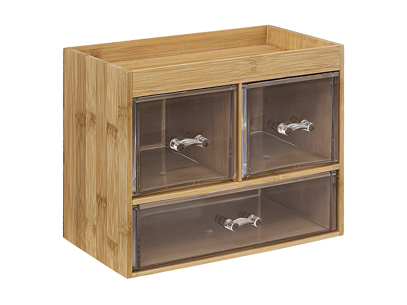 Organiseur à Bijoux ou Make Up Boite 3 tiroirs en Bambou