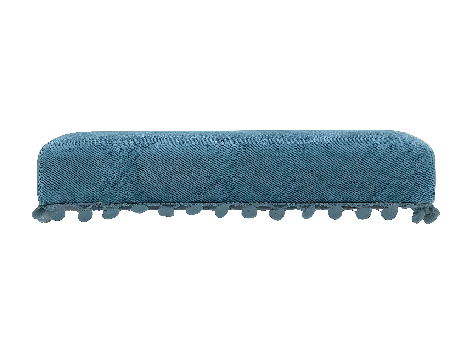 2 en 1 Pouf pliant et coffre de rangement Bleu 40 x 39 cm