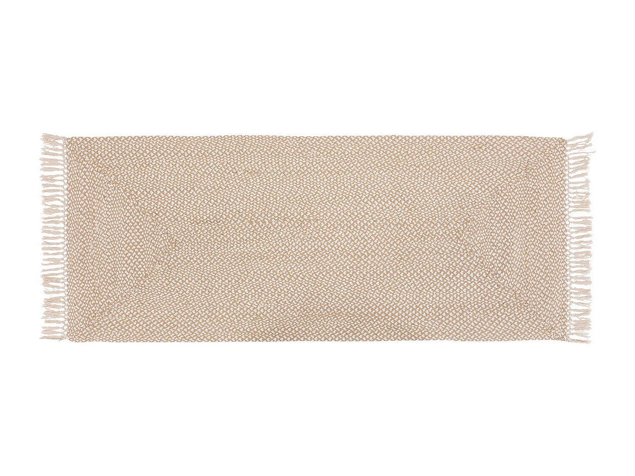 Alfombra de pasillo de yute y algodón mezclado