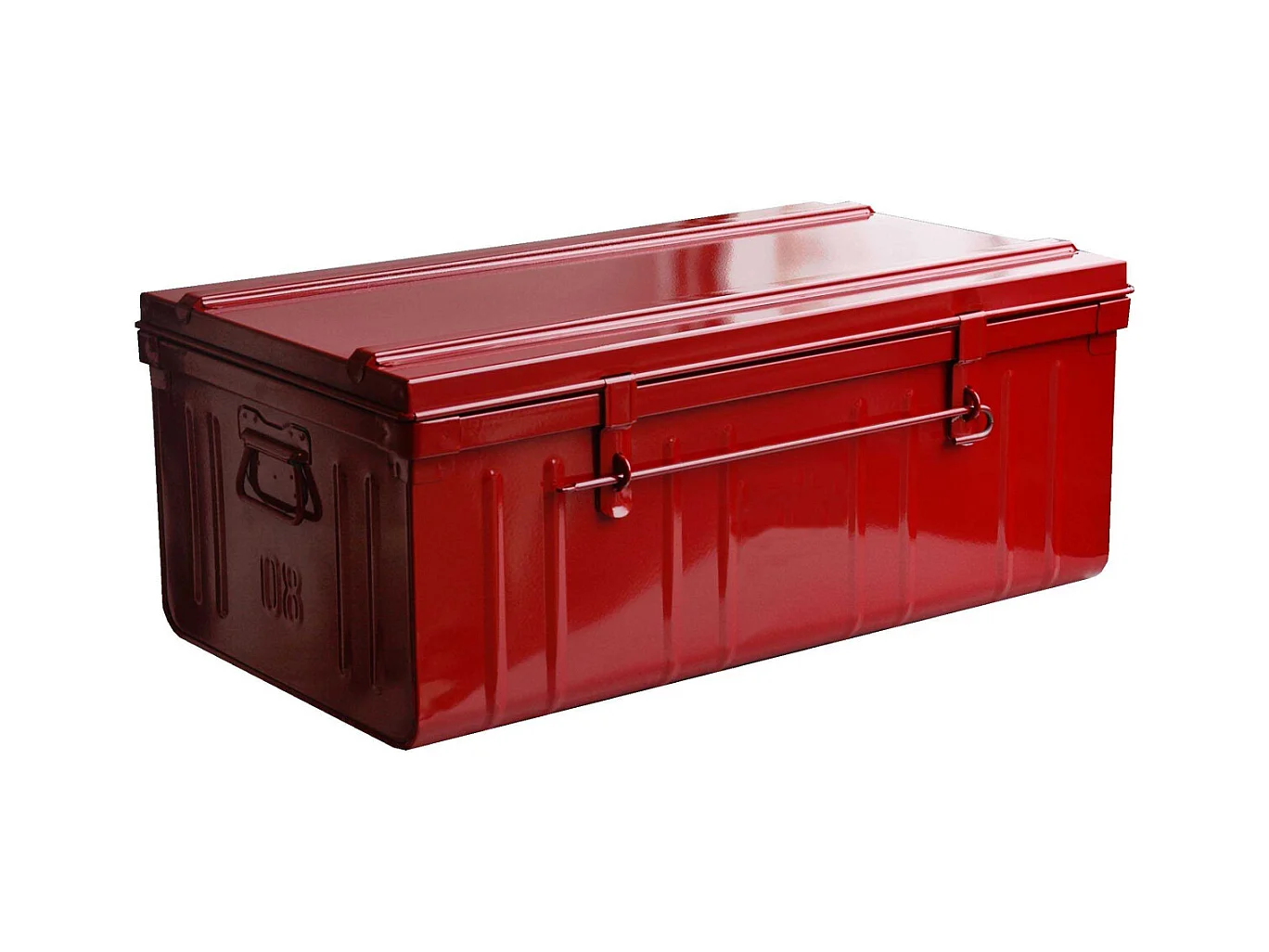 Cantine de rangement Premium en acier rouge 95 litres