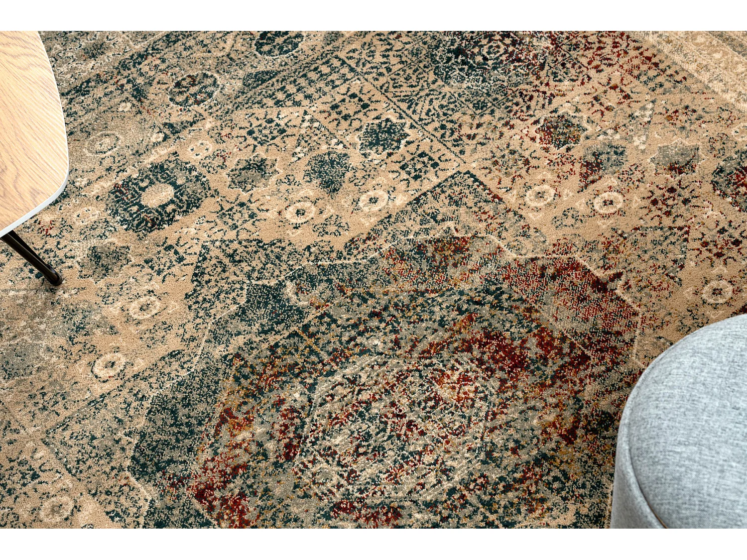 Tapijt OMEGA MAMLUK Rozet vintage crème 135x200 cm