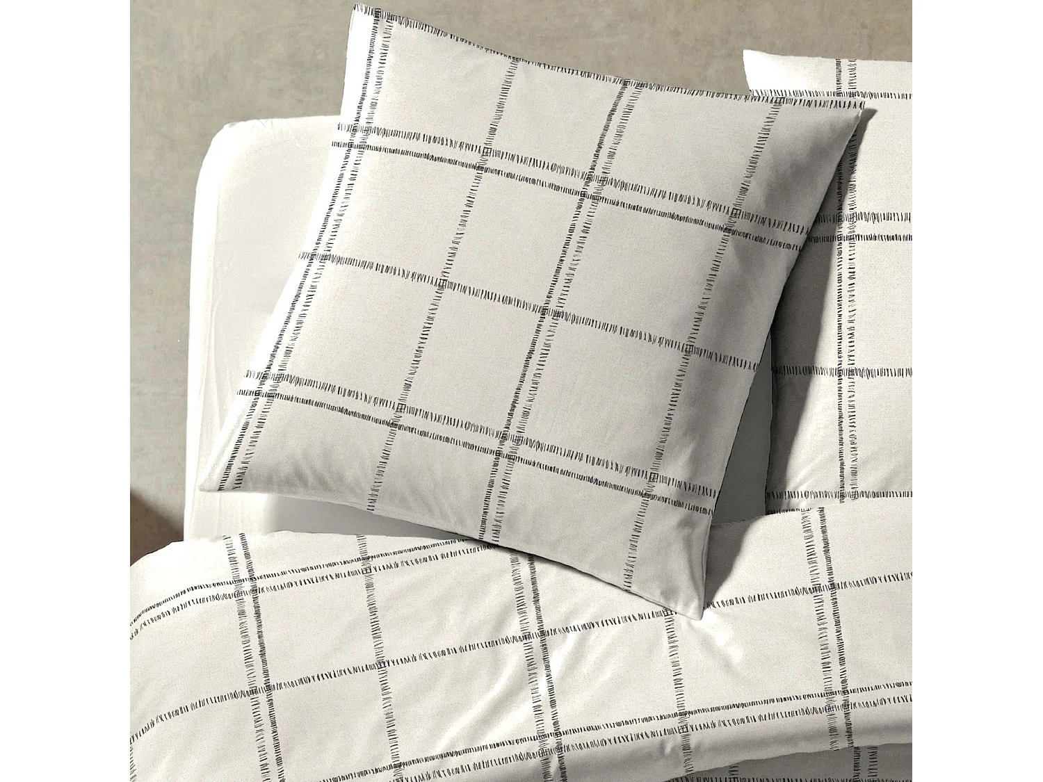 Parure de lit à carreaux Prades 260x240