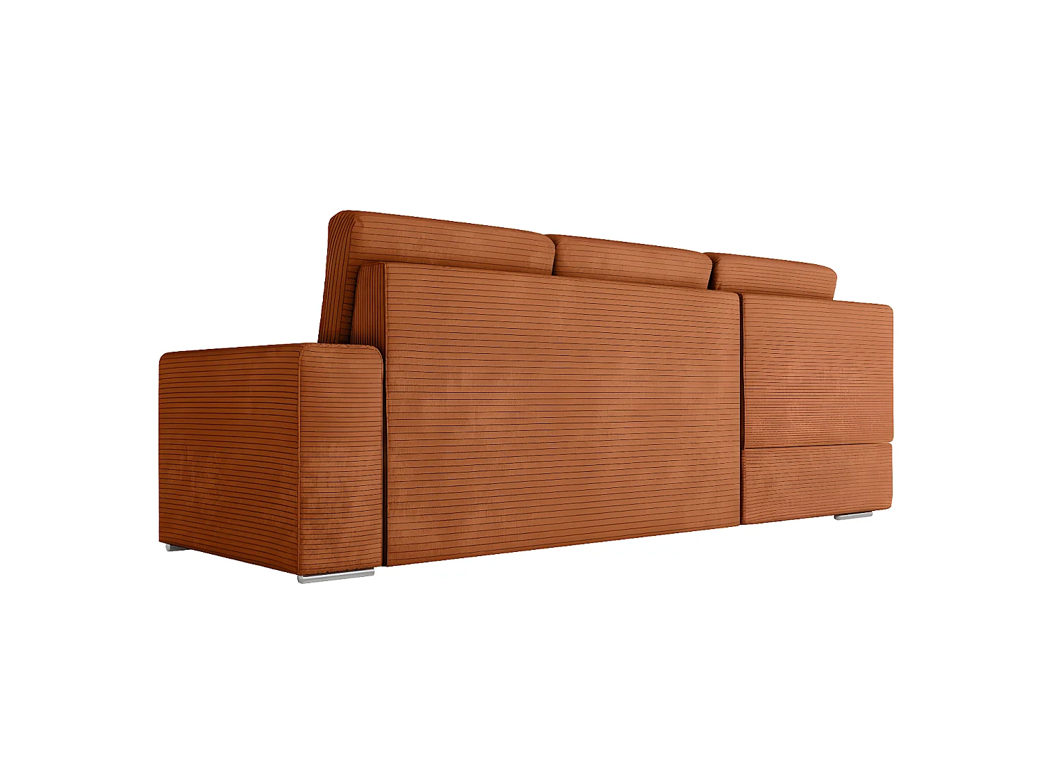 ARTEMIS 4-zits hoekbank links - Terracotta corduroy - 246 x 174 x 96 cm