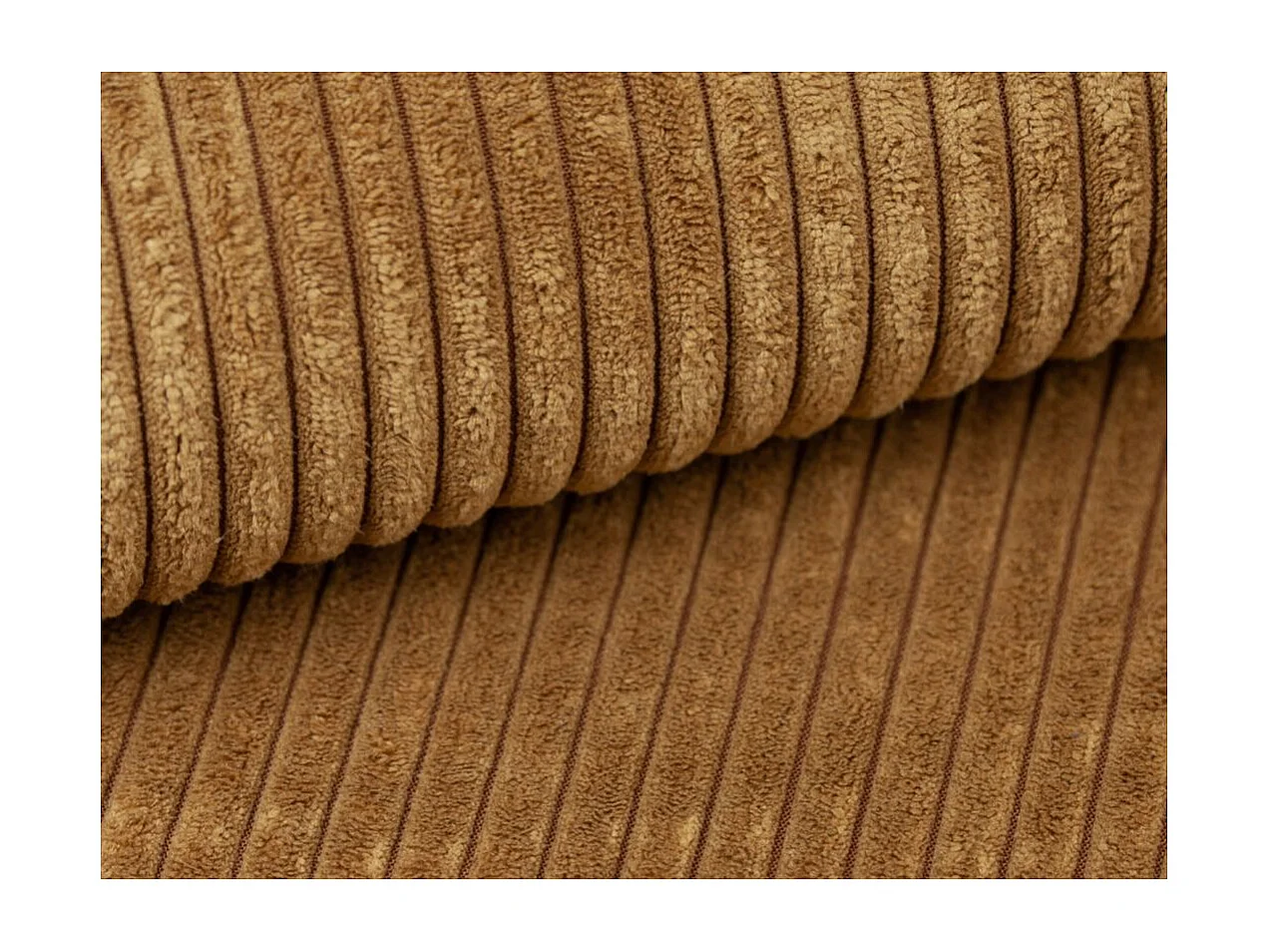 Canapé d'angle droit Belami XXL 6 places en velours côtelé - Jaune - L303 x P228 x H86cm - Loungitude