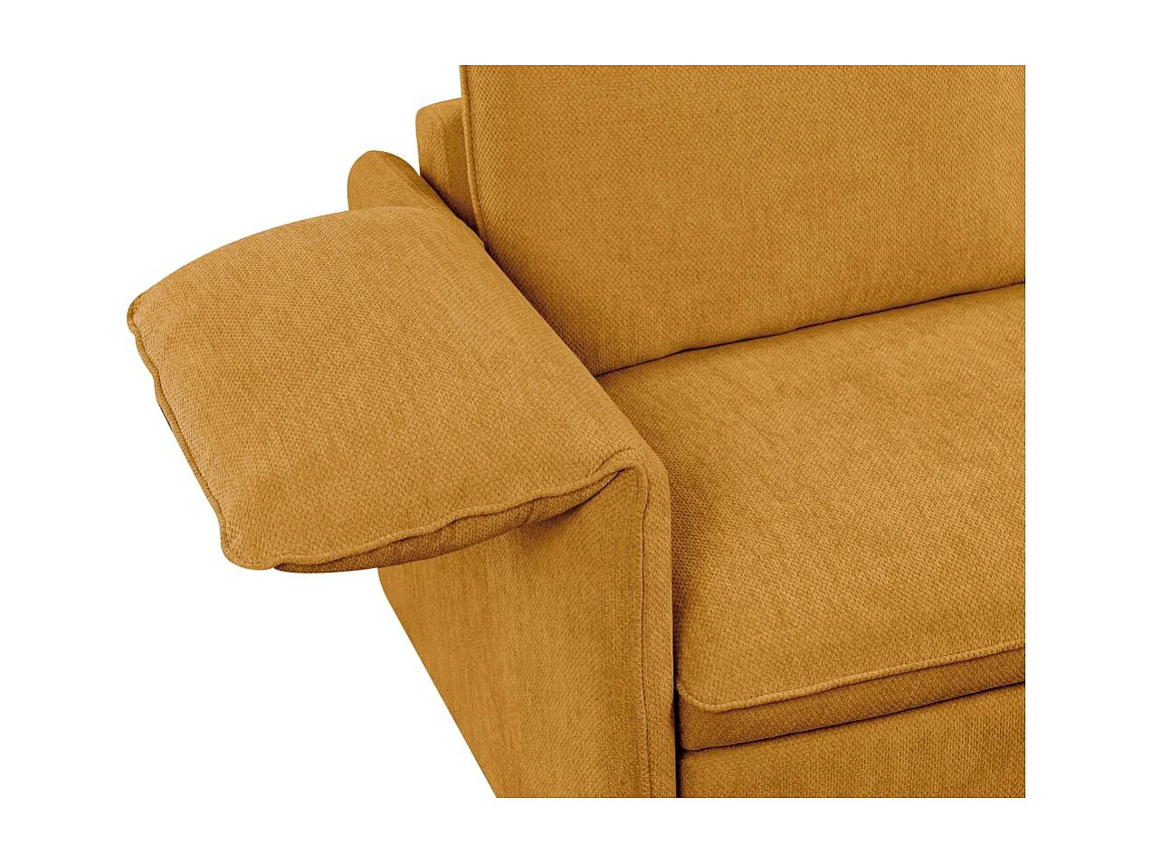 Canapé d'angle réversible 3 places Martin convertible en tissu - Jaune - L233 x P159 x H96cm - Loungitude