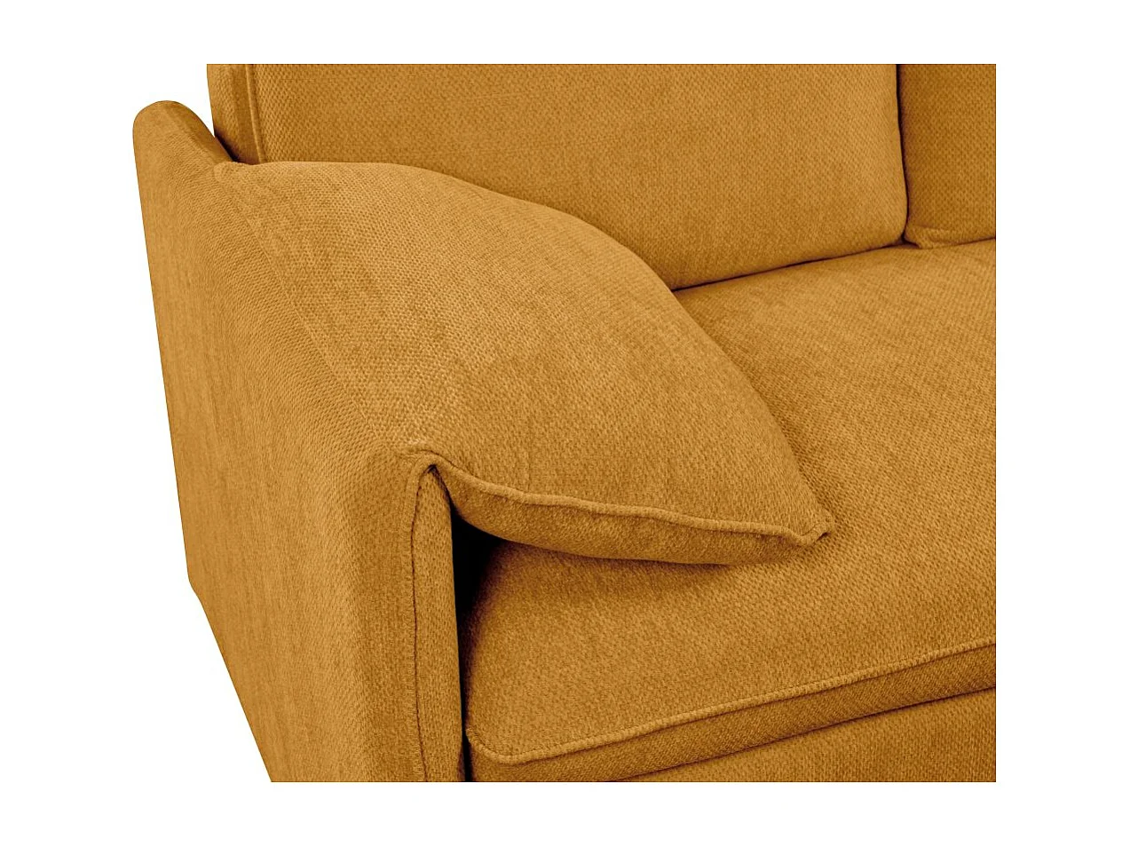 Canapé d'angle réversible 3 places Martin convertible en tissu - Jaune - L233 x P159 x H96cm - Loungitude