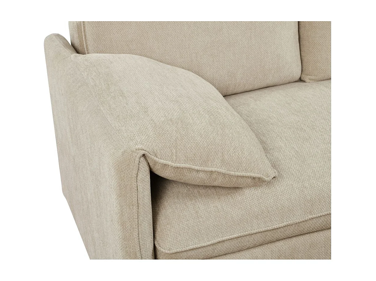 Canapé d'angle réversible 3 places Martin convertible en tissu - Beige - L233 x P159 x H96cm - Loungitude
