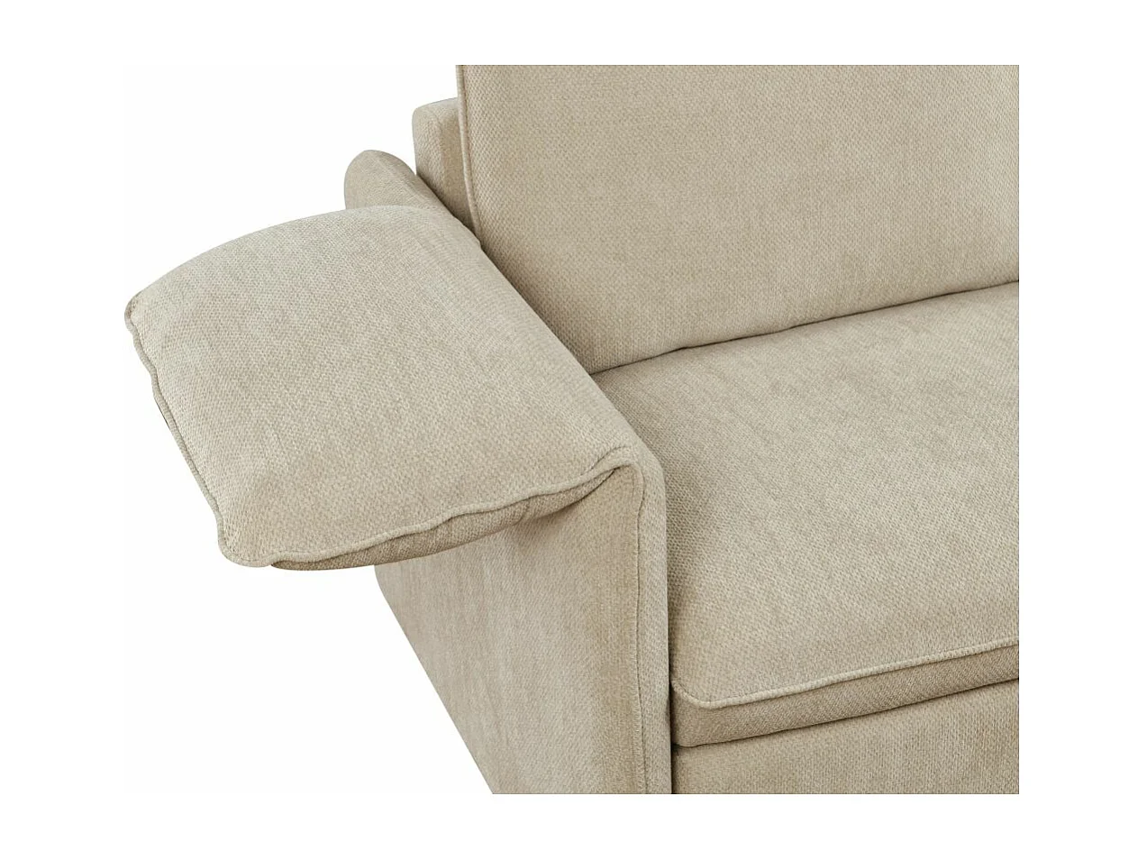 Canapé d'angle réversible 3 places Martin convertible en tissu - Beige - L233 x P159 x H96cm - Loungitude