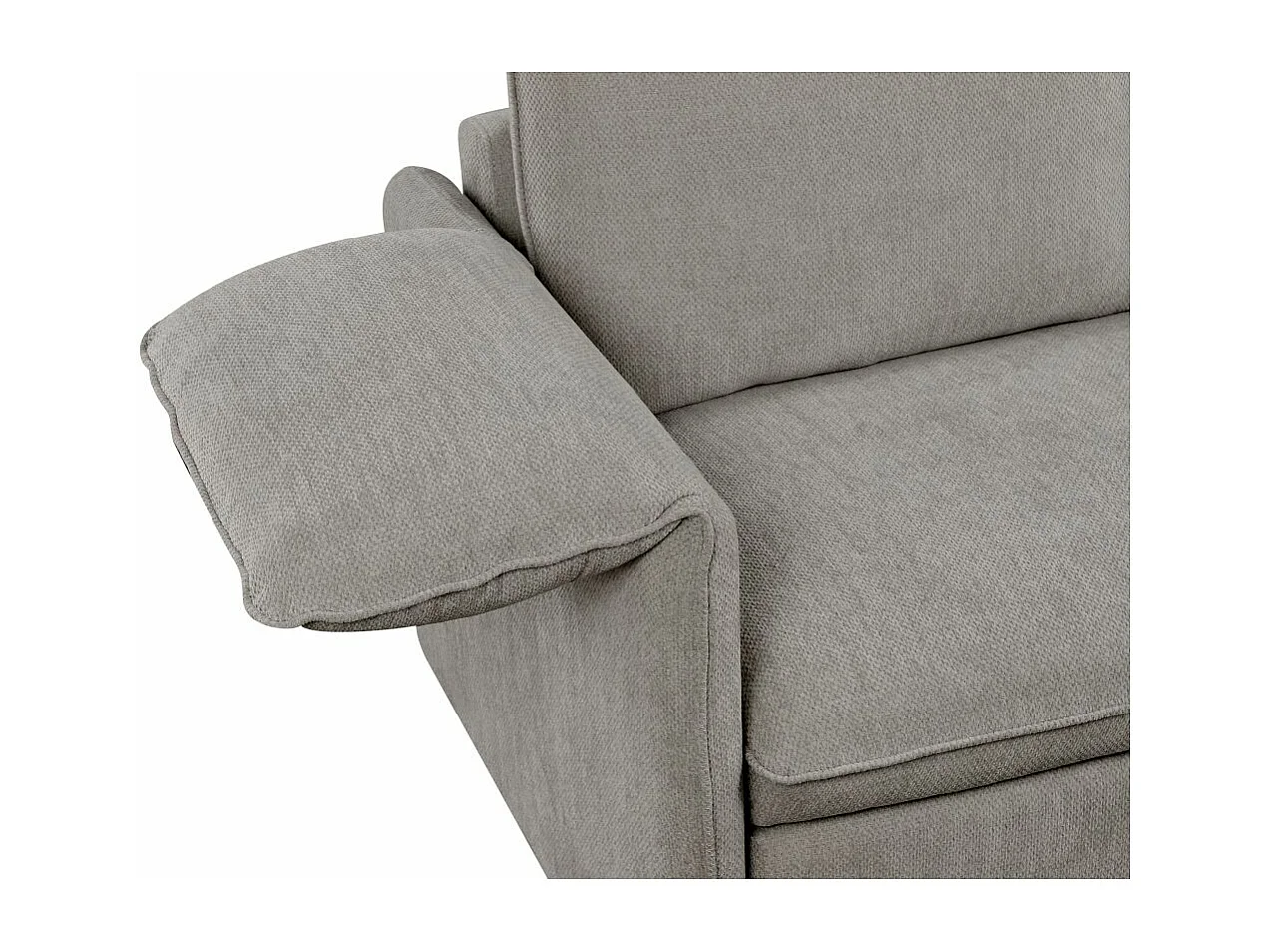 Canapé d'angle réversible 3 places Martin convertible en tissu - Gris - L233 x P159 x H96cm - Loungitude