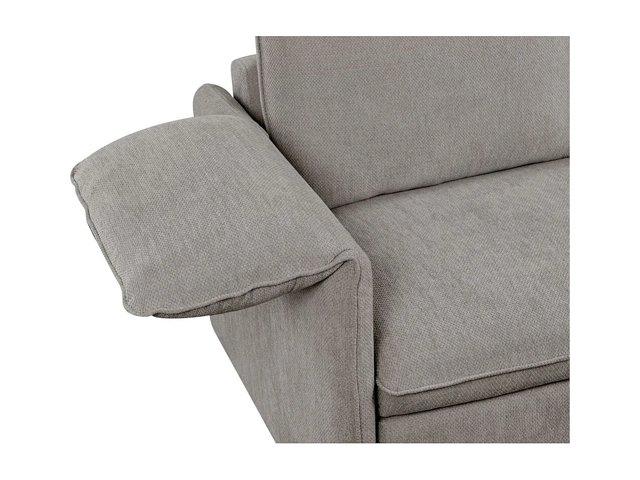 Canapé d'angle réversible 3 places Martin convertible en tissu - Gris - L233 x P159 x H96cm - Loungitude