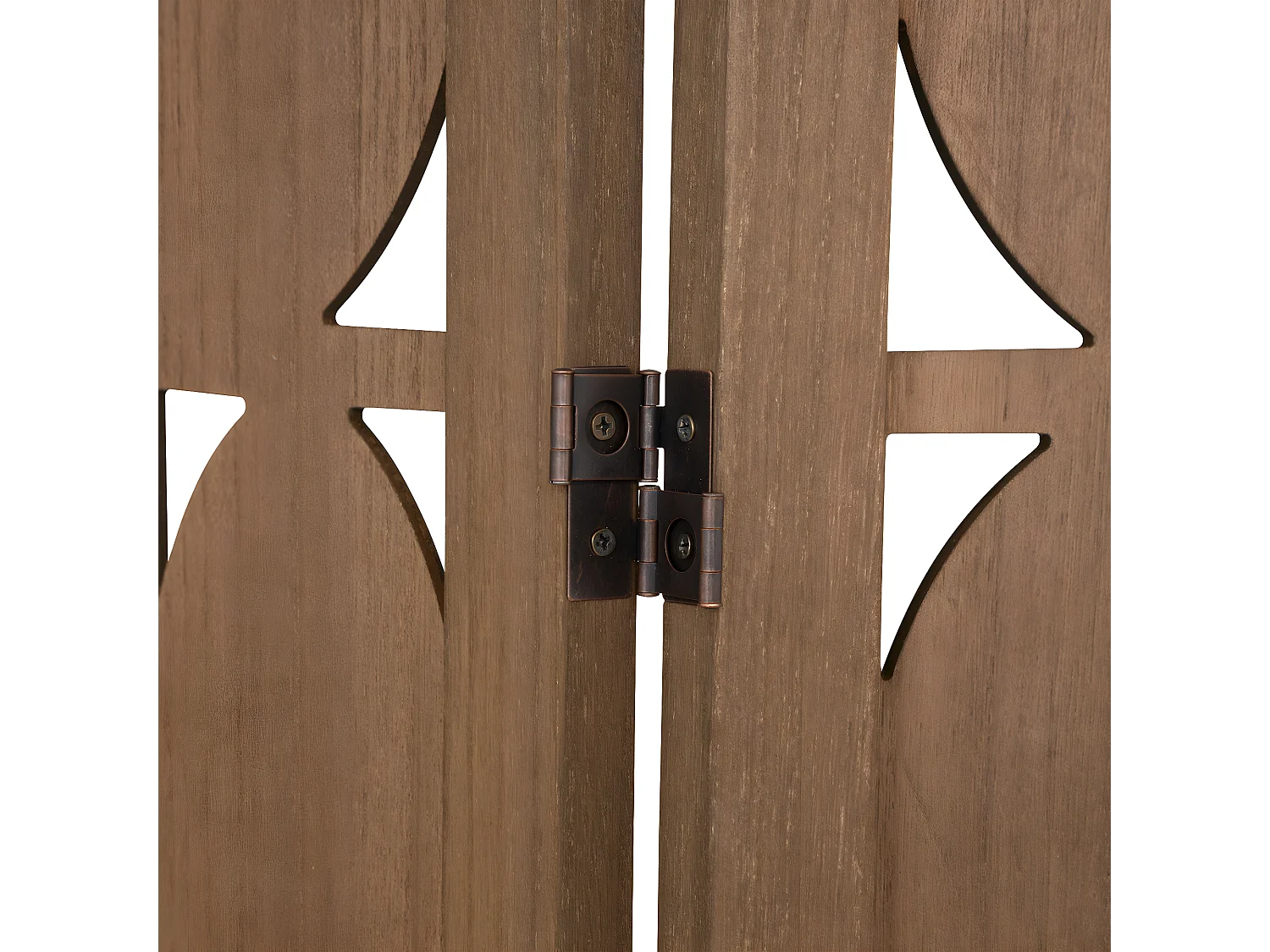 Paravent en Bois Marron design graphique moderne H 170 cm