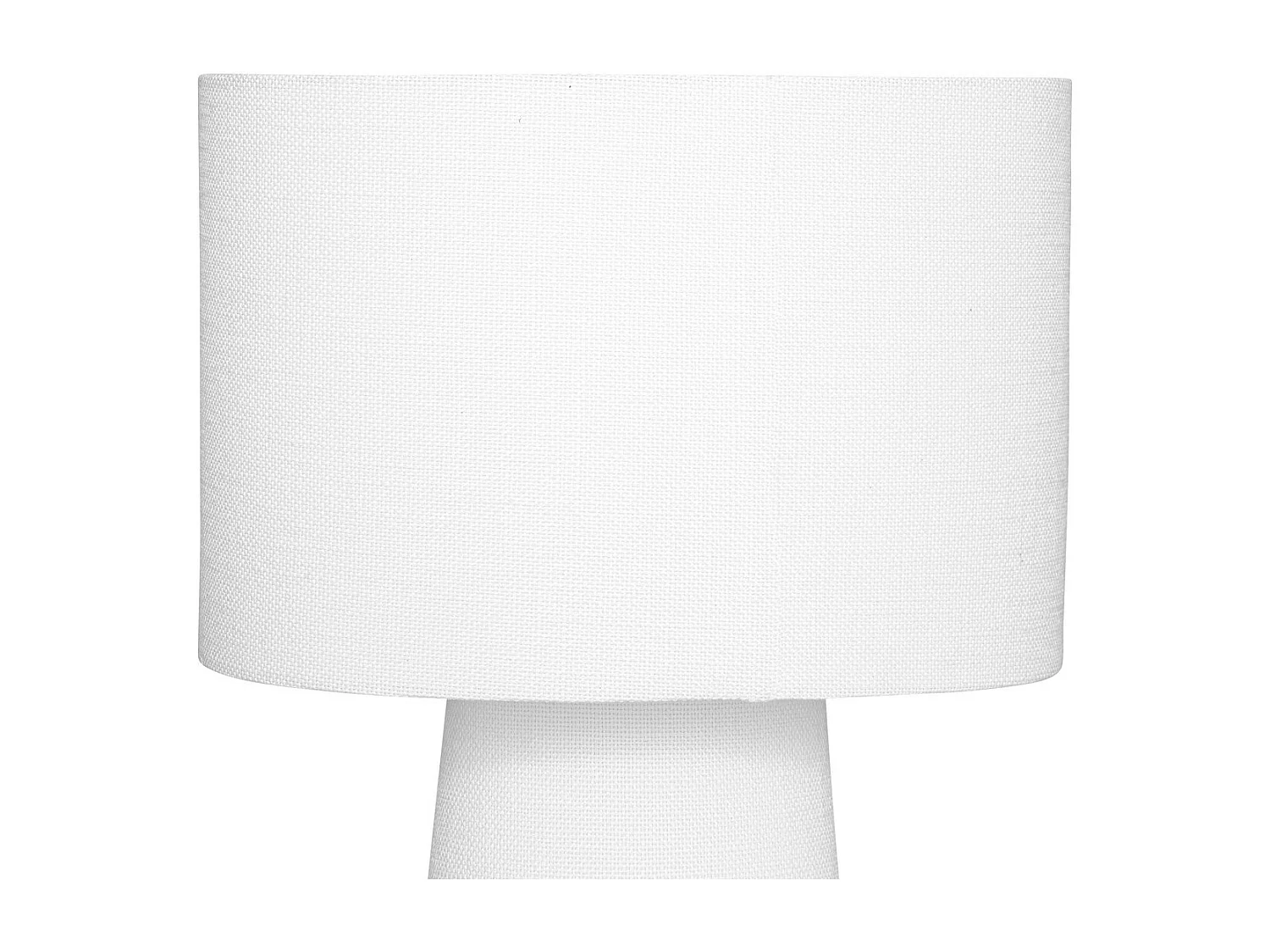 Lampe à poser en métal et tissu Blanc H 45 cm