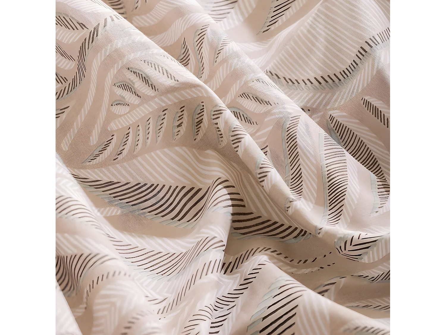 Parure de lit 2 Personnes 240 x 220 cm Housse de couette avec 2 taies en Coton Imprimé Nahl