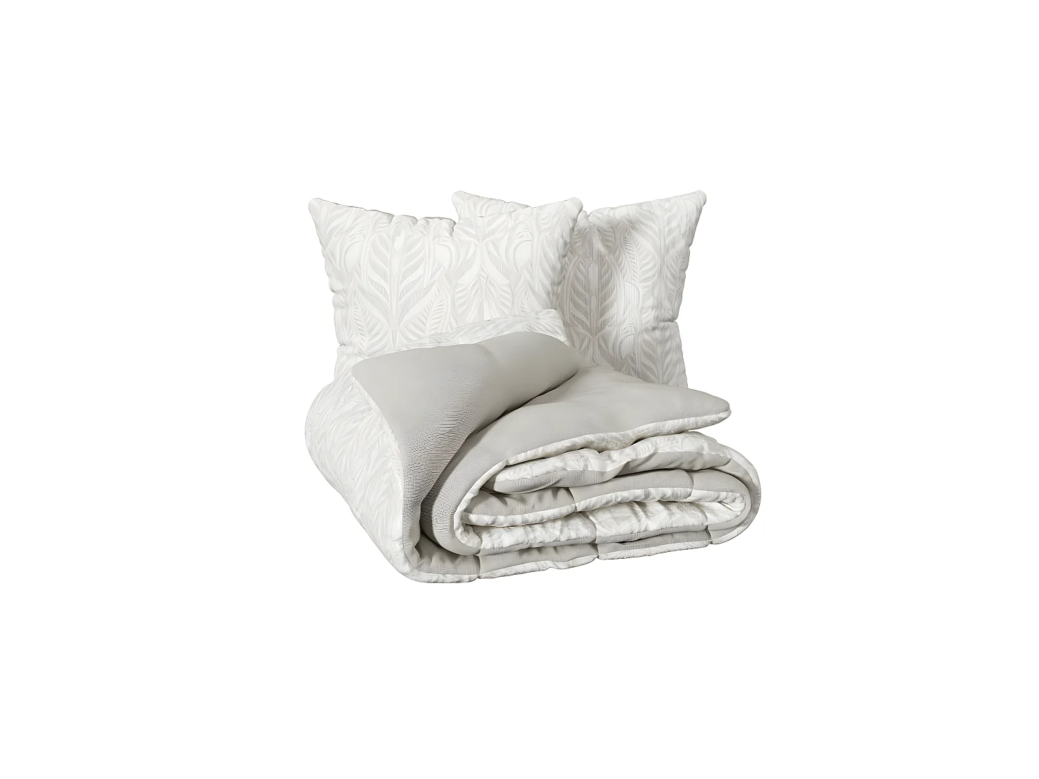 Parure de lit 2 Personnes 240 x 220 cm Housse de couette avec 2 taies en Coton Imprimé Nahl